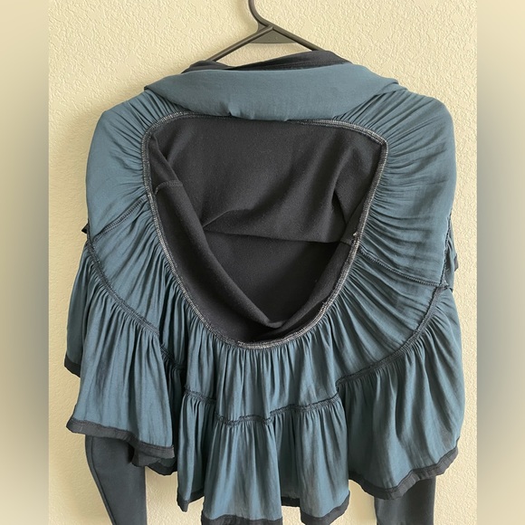 Simply Vera  Vera Wang Women's Small Blue long Sleeve Loose Fitting Blouse - Picture 6 of 10